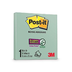 Notas Adesivas Post-it 76x76mm Menta 3m