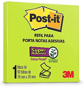 Refil P/ Porta Notas Adesivas 76x76mm Verde Neo 3m