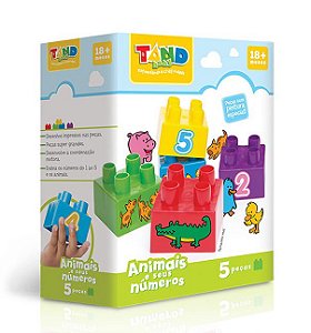 Blocos De Montar Animais Números Tand Baby Toyster