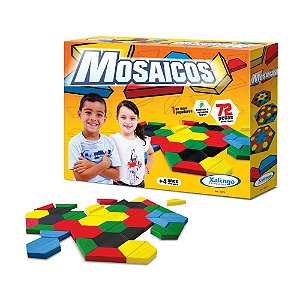 Brinquedo Educativo Mosaicos 72 Peças Xalingo