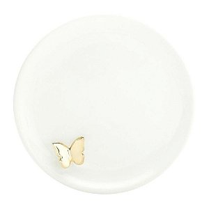 Mini Prato Decorativo Em Ceramica Butterfly Urban