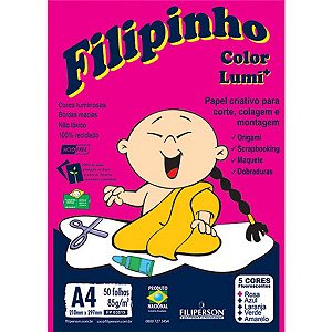 Papel Filipinho A4 Color Lumi 5c 85gr Filiperson