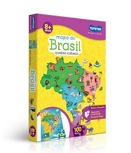 Quebra-cabeça Mapa Do Brasil 100 Peças Toyster