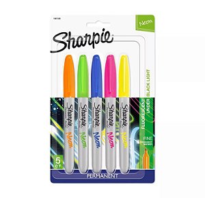 Marcador Permanente Neon 5 Cores Sharpie