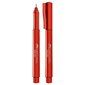 Caneta Fine Pen 0.4mm Vermelha Faber-castell