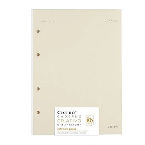 Refil Caderno Criativo Sem Pauta 80g Cicero