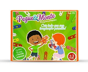 Pegue & Monte 50 Peças Aquarela Brinquedos