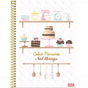Caderno 1 Matéria Cupcake Foroni - Capas Sortidas