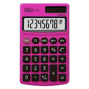 Calculadora 8 Dígitos Tc03 Rosa Tilibra