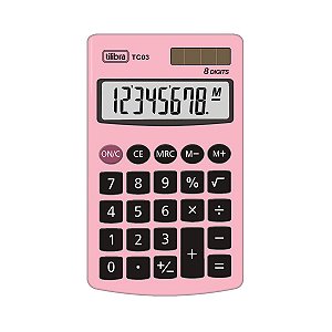 Calculadora 8 Dígitos Tc03 Rosa Claro Tilibra