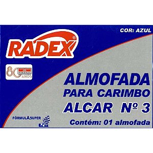 Almofada Para Carimbo Alcar N° 3 Azul Radex
