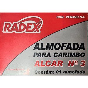 Almofada Para Carimbo Alcar N° 3 Vermelha Radex
