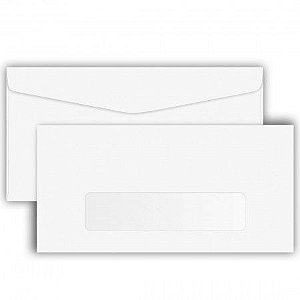 Envelope Ofício 114x229mm Branco C/ Janela Scrity