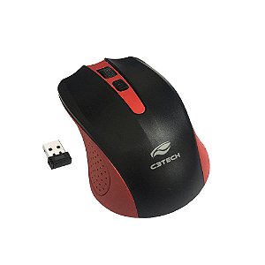 Mouse Wireless M-w20rd Preto/vermelho C3tech