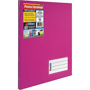 Pasta Catálogo Ofício Pink 50 Envelopes Chies