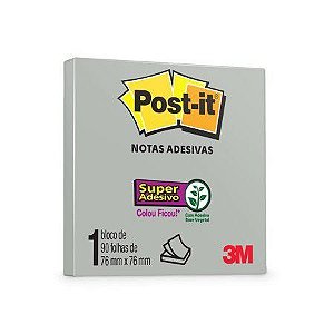 Notas Adesivas Post-it 76x76mm Gris 3m