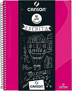 Caderno Escrita Pautado Rosa Pink Canson
