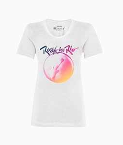 Camiseta Spray Color Feminina Branca Rock in Rio