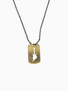 Dog Tag Guitarra Ouro Rock in Rio