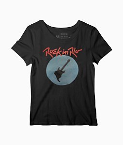 Camiseta Glow Masculina Preta Rock in Rio