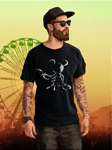 Camiseta Mickey Masculina Preta Rock in Rio