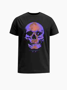 Camiseta Caveira Neon Rock in Rio Preta
