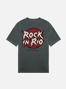 Camiseta Raios Estonada Cinza
