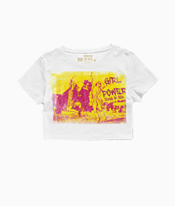 Cropped GRL POWER Feminina Branca Rock in Rio
