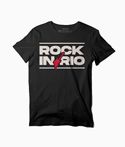 Camiseta Rock Bold Preta Rock in Rio