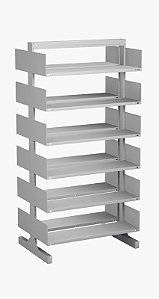 Estante para biblioteca dupla  chapa 22 1,98x0,92x0,55