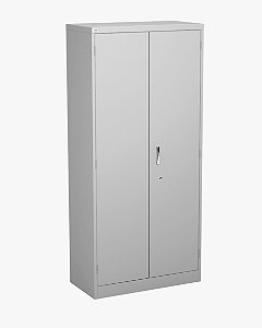 Armário de Aço chapa 22  1,98x1,10x0,40  com Chave e 4 Prateleiras Cinza