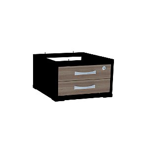 Gaveteiro aéreo para mesa Pé Industrial 2 Gavetas
