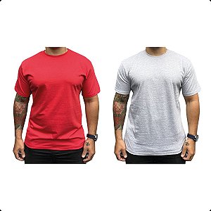 Kit Oorun 2 Camisetas Básicas (Vermelho e Cinza)