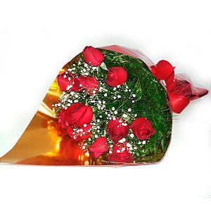 Buquê de 12 rosas