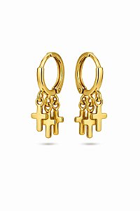 Brinco Argola Clique Fé Ouro 18k