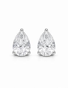Brinco Gota Zircônia 1.2 cm Rhodium Branco