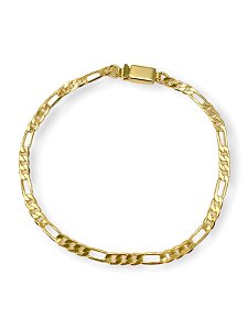 Pulseira Elos Com Fecho Gaveta Folheado Ouro18k