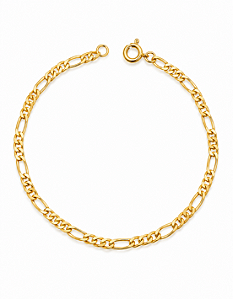 Pulseira 3mm Elos Alternados 3 e 1
