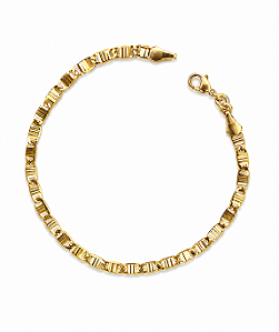 Pulseira Elos Detalhados 4 mm