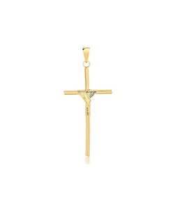 Pingente Cruz Com Manto Folheado Ouro18k
