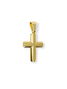 Pingente Cruz Lisa Folheado Ouro18k