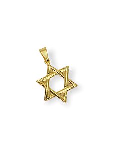 Pingente Estrela de Davi Folheado Ouro 18k