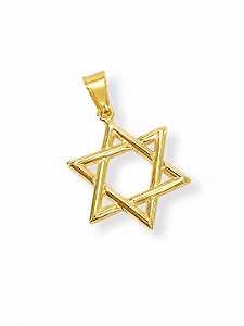 Pingente Estrela de Davi Folheado Ouro 18k