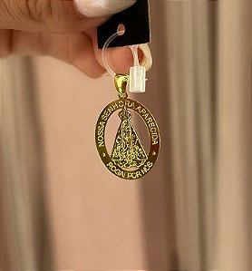Pingente Nossa Senhora Aparecida Folheado Ouro18k
