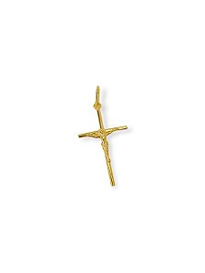 Pingente Cruz Fina Detalhado Folheado Ouro18k