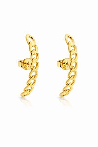 Brinco Ear hook Corrente Ouro 18k