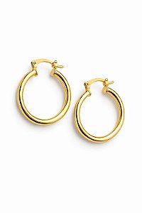 Brinco Argola Fecho Italiano Ouro 18k