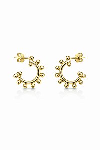 Brinco Argola Solar Ouro 18K