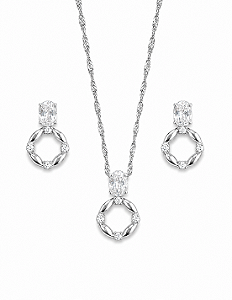 Conjunto Ana Rhodium Branco