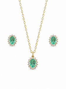 Conjunto Oval Turmalina